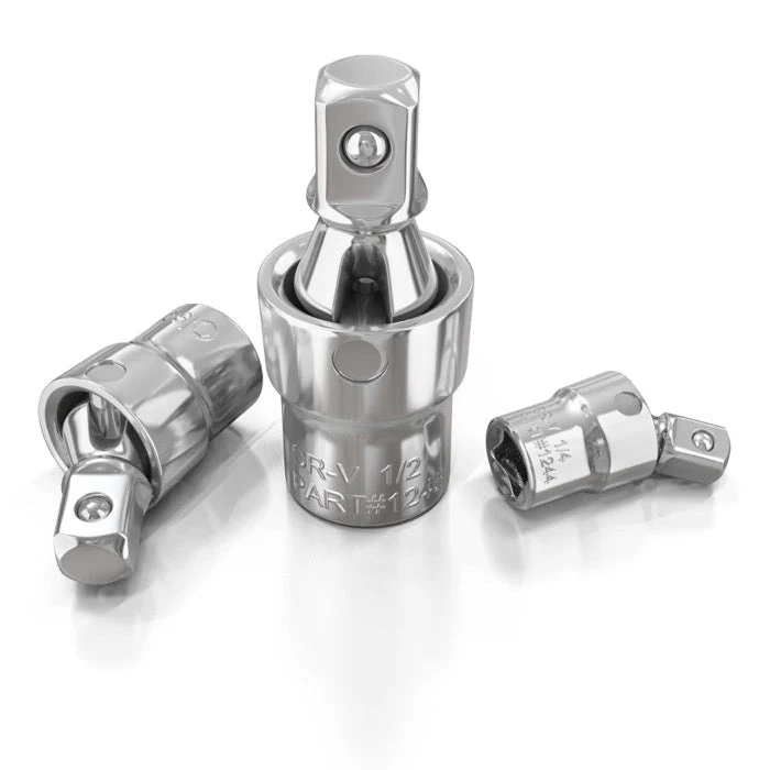 3pc Universal Joint Set, Socket Adapter 1/2", 3/8", and 1/4" drive - Image 6