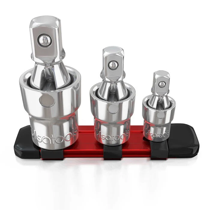3pc Universal Joint Set, Socket Adapter 1/2", 3/8", and 1/4" drive - Image 7