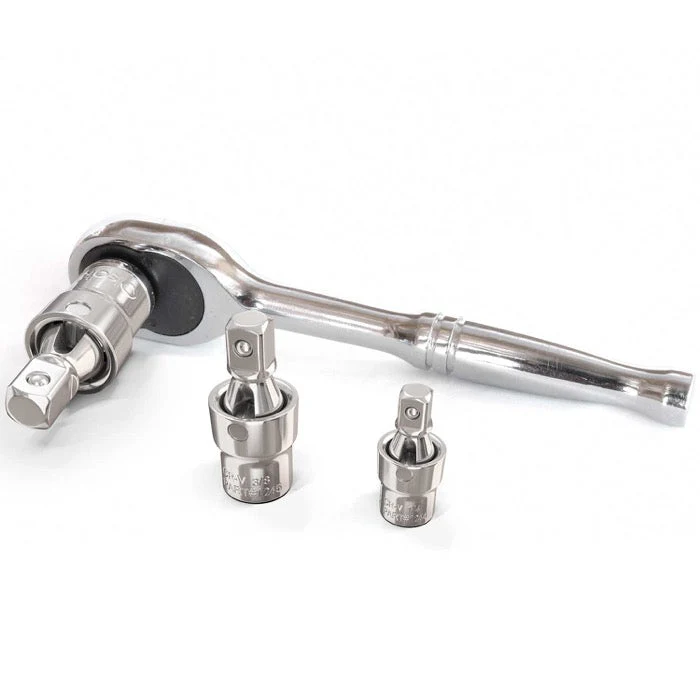 3pc Universal Joint Set, Socket Adapter 1/2", 3/8", and 1/4" drive - Image 8