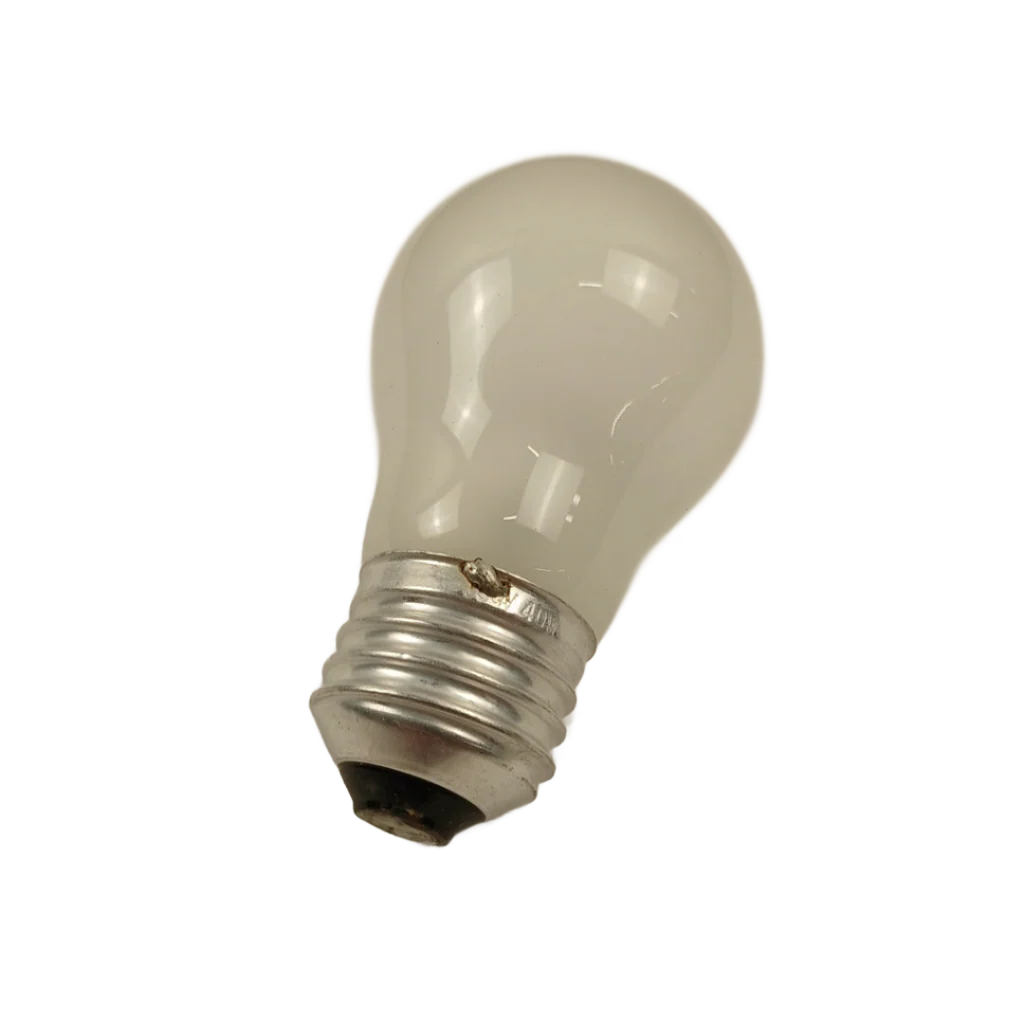 40W A15 Appliance Light Bulb for Refrigerators, Ranges, and Dryers. 40W, 120V.