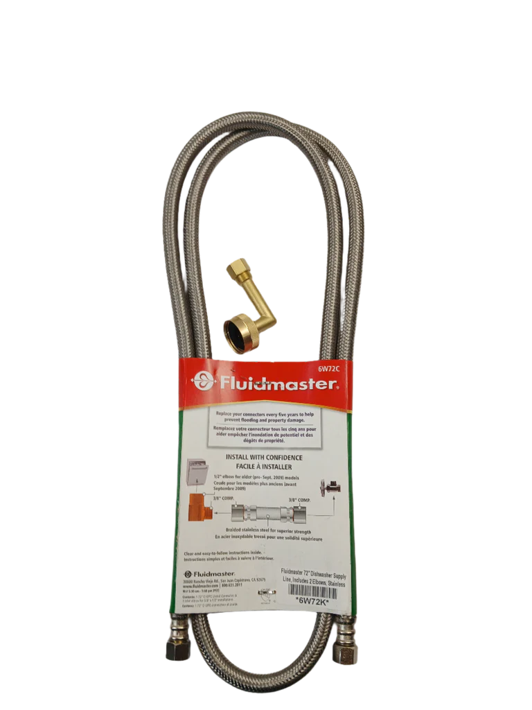 Universal Stainless Steel Braided Dishwasher Installation Kit (Replaces 41045, 41043) - Image 2