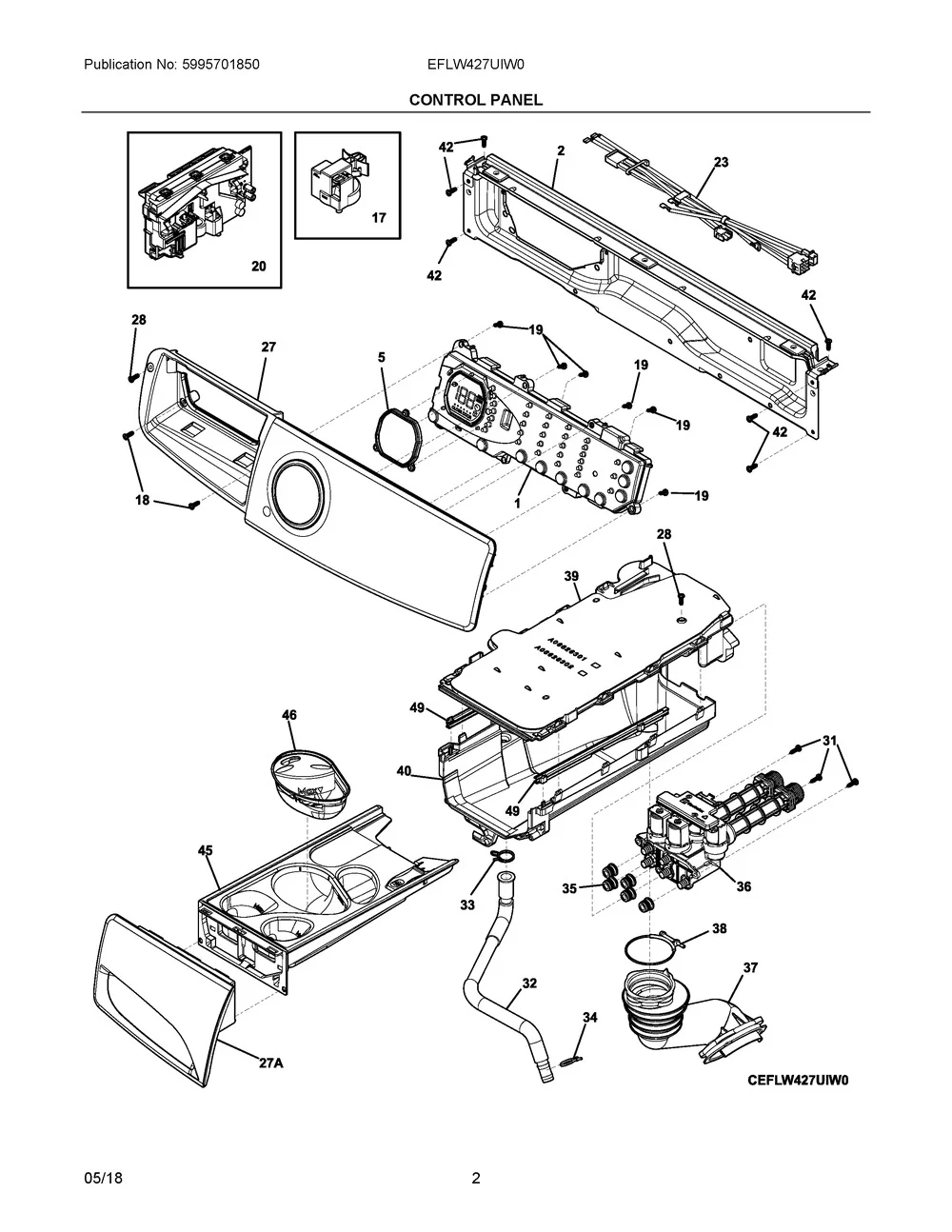 5304514793 Washer Drawer Assy