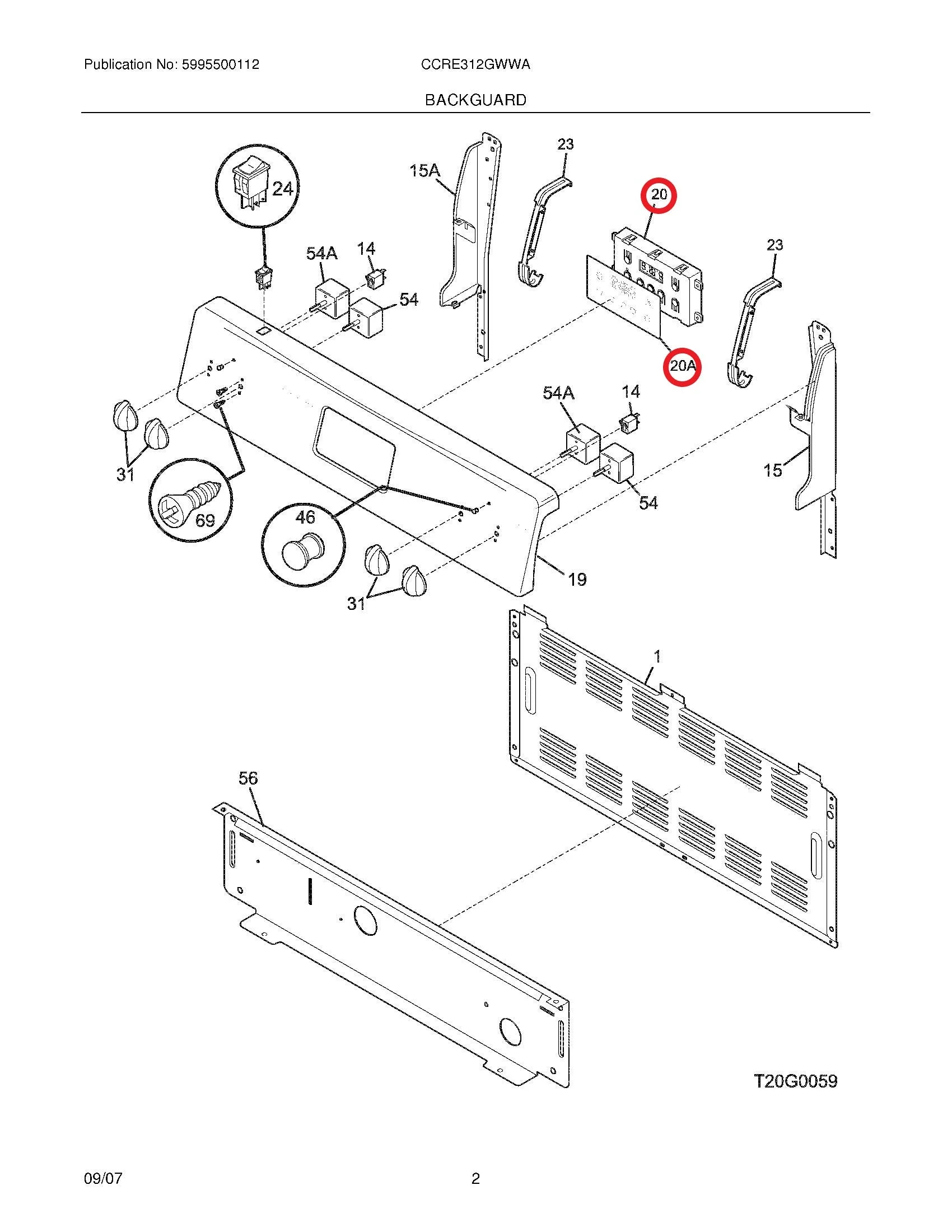 316220729 Range Control Board Sticker