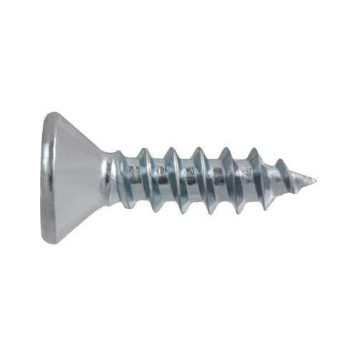 5x1/2 Flat Head Zinc Wood Screw (24/Pack) - Image 2