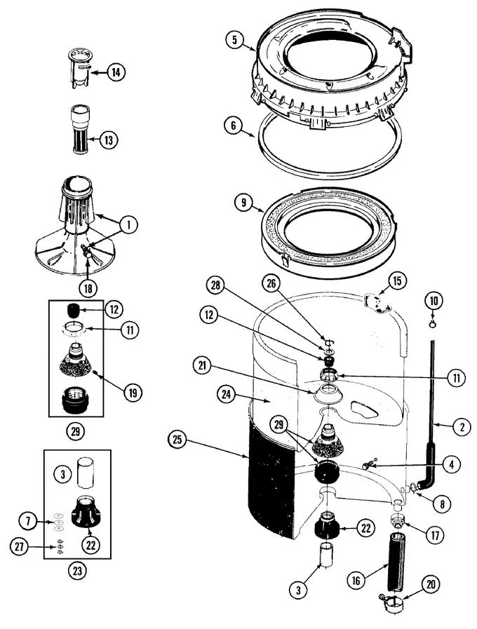 6-2095720 Washer Mounting Stem & Tub Seal Kit - Image 2