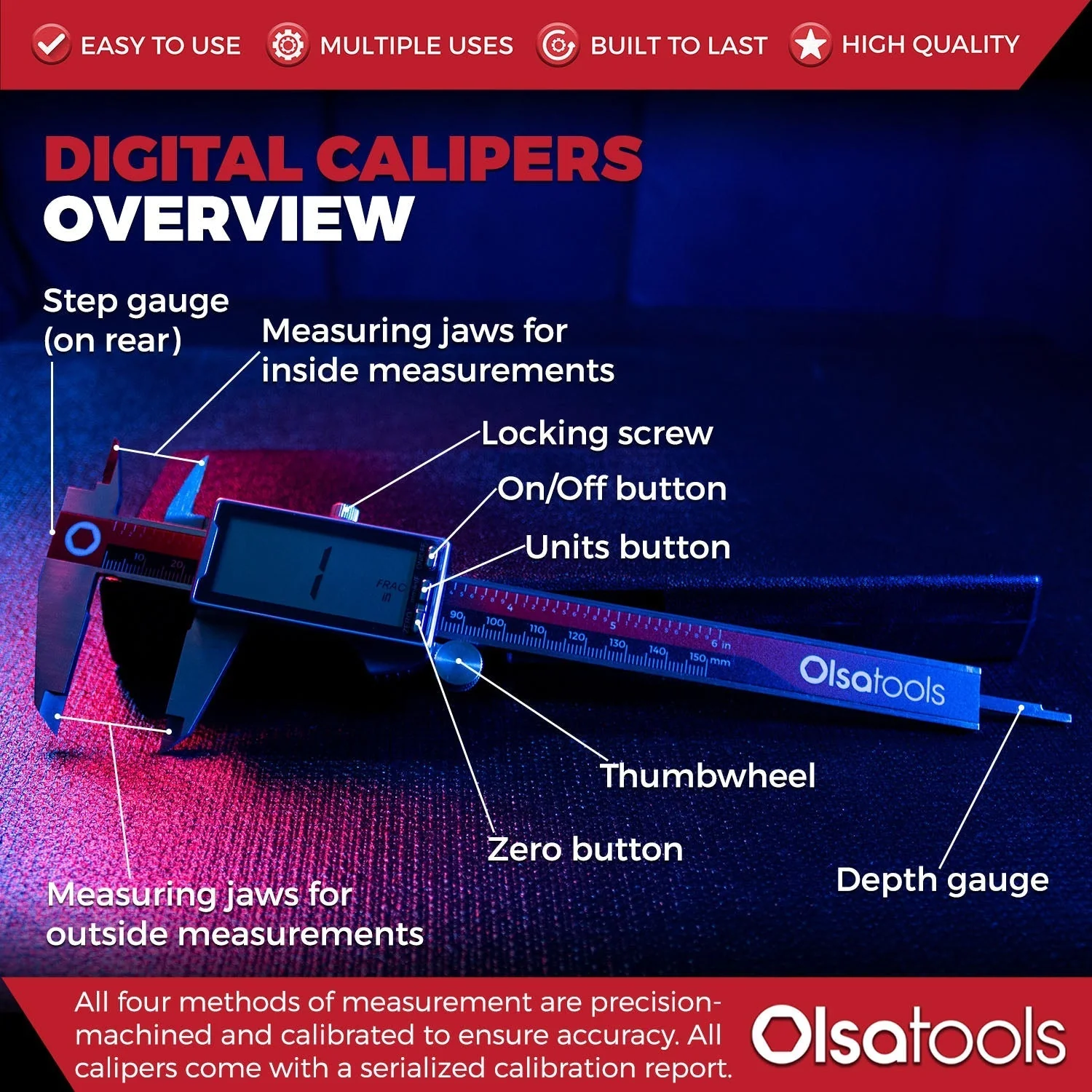 6" Digital Calipers - Image 5