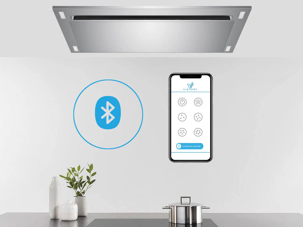 600 CFM WIRELESS Flush Ceiling Mount Range Hood - VICTORY Sunset (Bluetooth) - Image 2