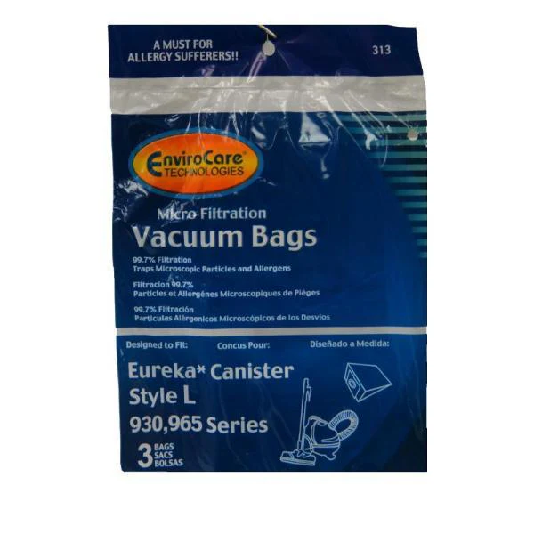 6175ECM Vacuum Bags, Microfiltration Style L Vacuum Bags