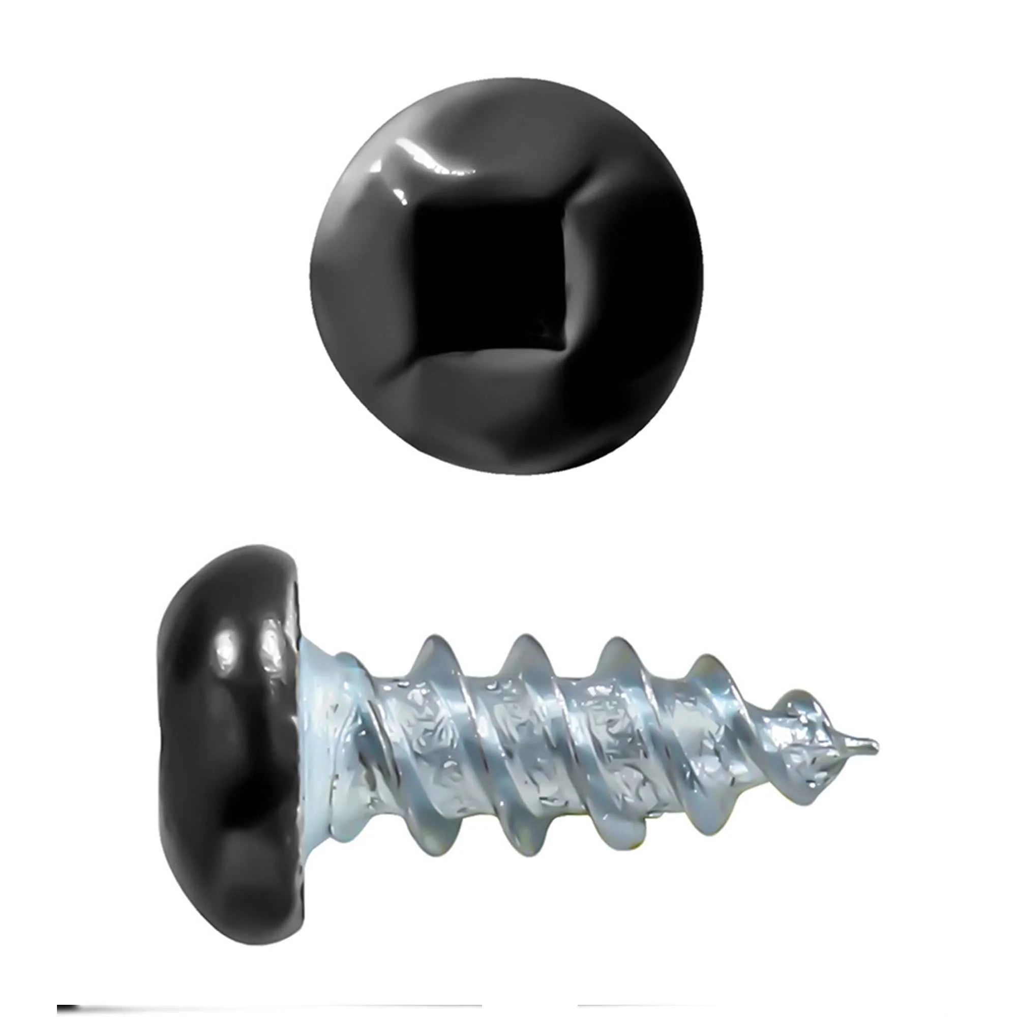 6x3/8 Panhead Soffit Screws, Painted Black (100 Pieces)