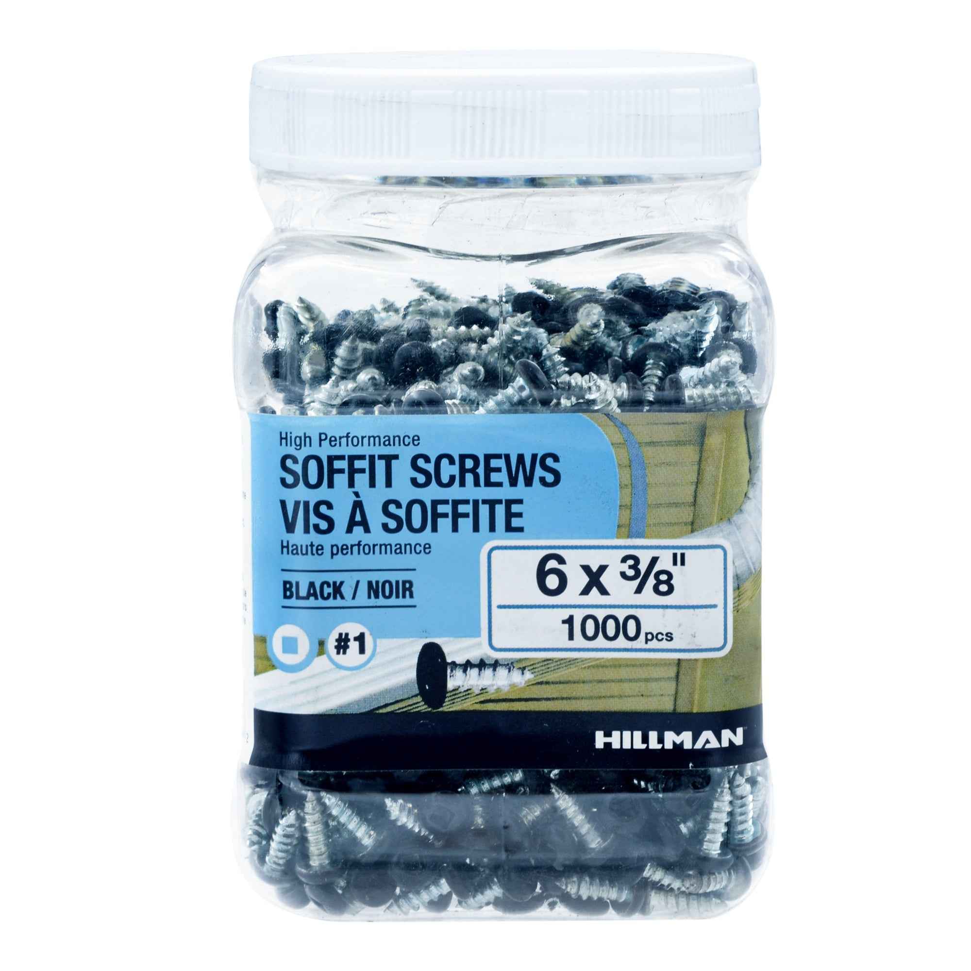 6x3/8 Panhead Soffit Screws, Painted Black (1000 Pieces) - Image 3
