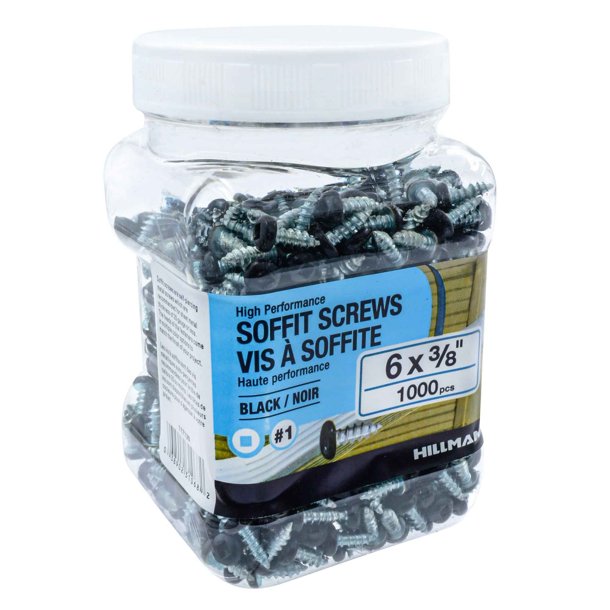 6x3/8 Panhead Soffit Screws, Painted Black (1000 Pieces) - Image 4