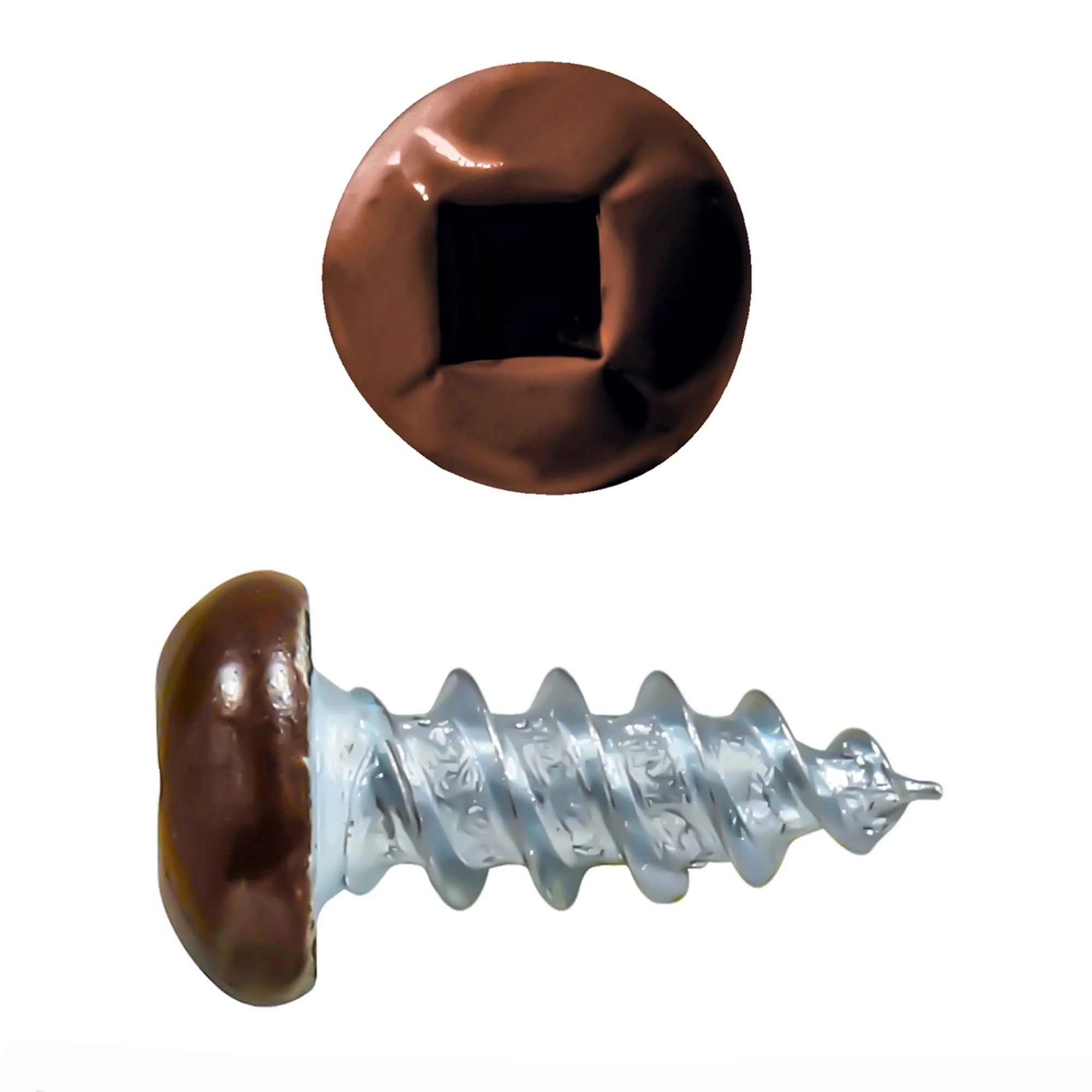 6x3/8 Panhead Soffit Screws, Painted Brown (1000 Pieces)