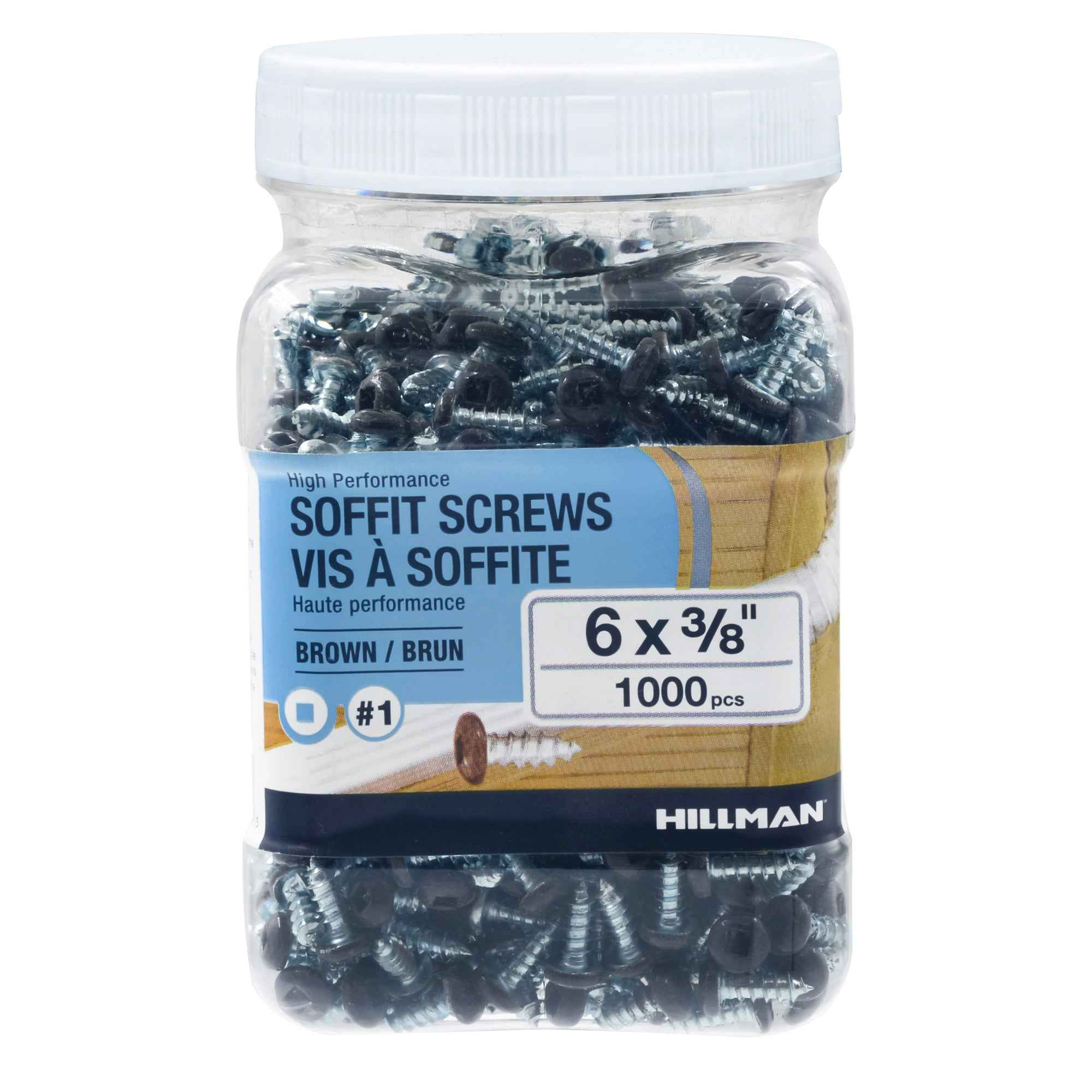 6x3/8 Panhead Soffit Screws, Painted Brown (1000 Pieces) - Image 3