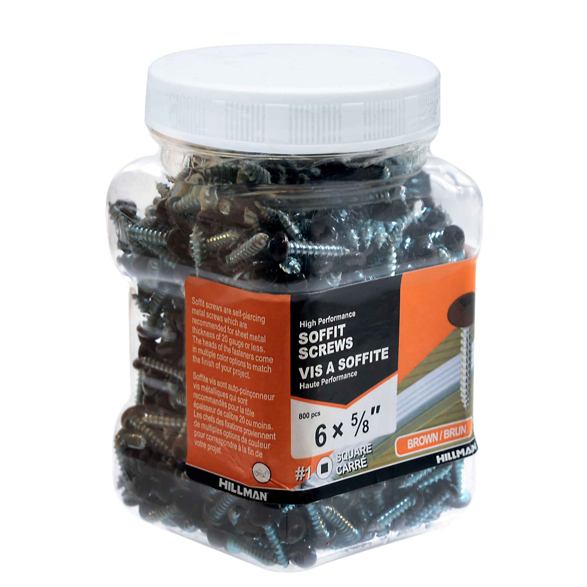 6x5/8 Panhead Soffit Screws, Painted Brown (800 Pieces) - Image 4