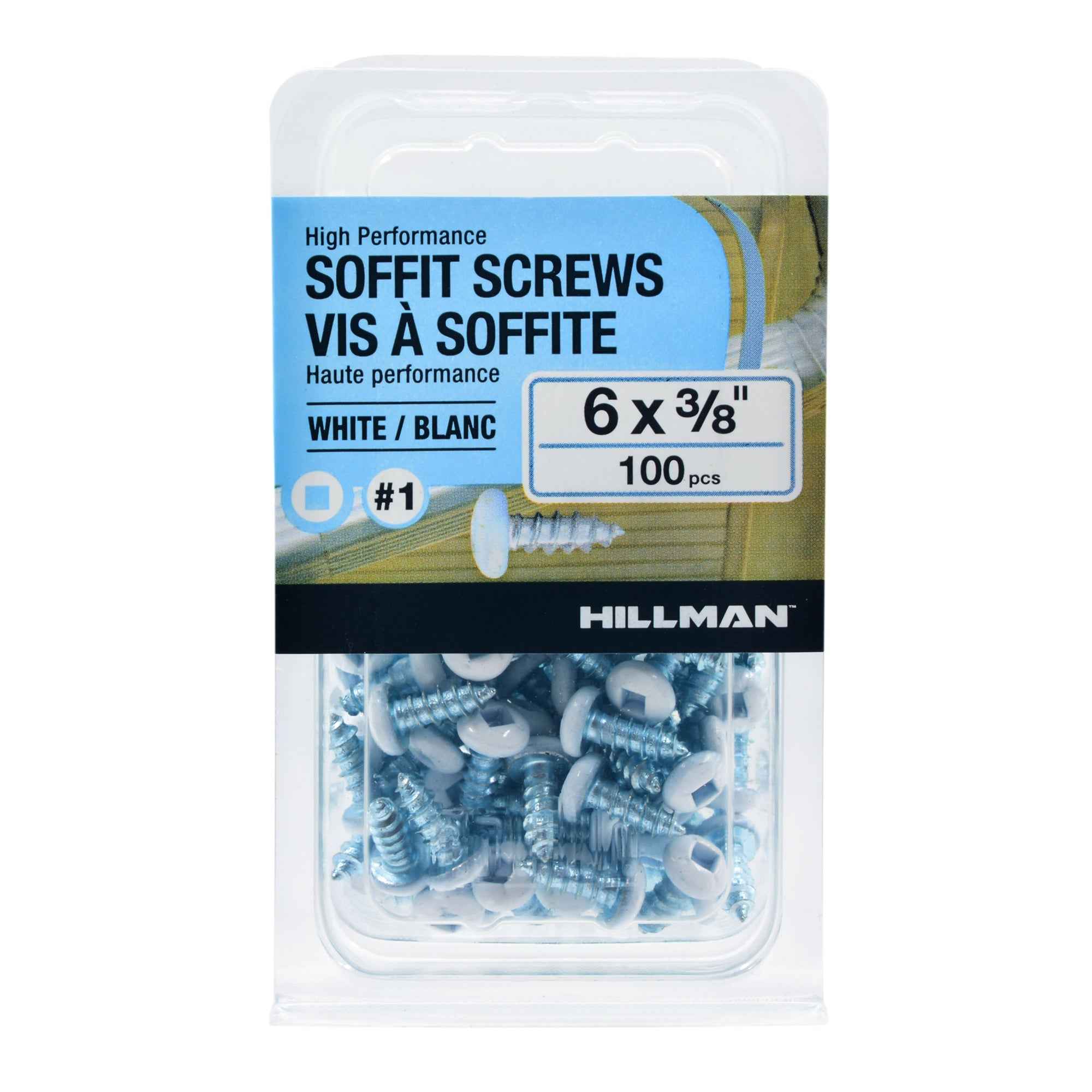 6x3/8 Panhead Soffit Screws, Painted White (100 Pieces) - Image 3