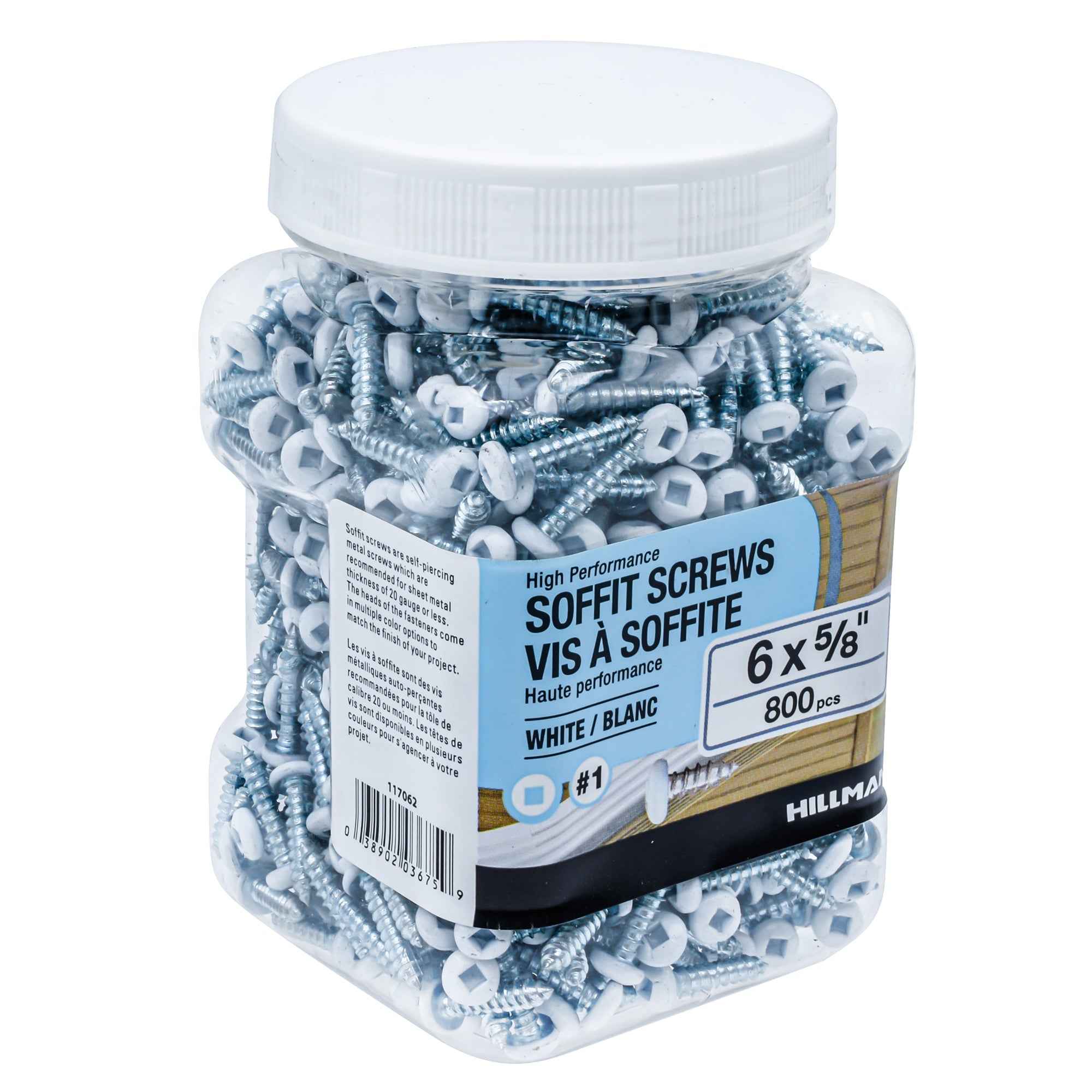 6x5/8 Panhead Soffit Screws, Painted White (800 Pieces) - Image 4