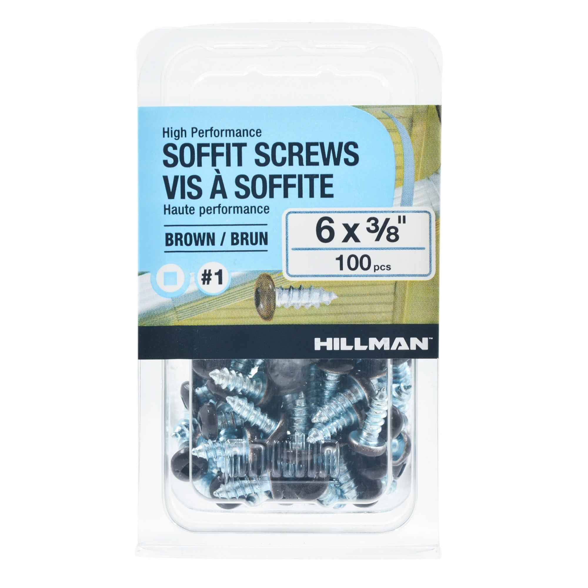 6x3/8 Panhead Soffit Screws, Painted Brown (100 Pieces) - Image 3