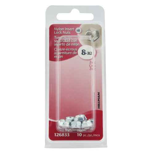 8-32 Nylon Insert Lock Nut (10/Pack) - Image 2
