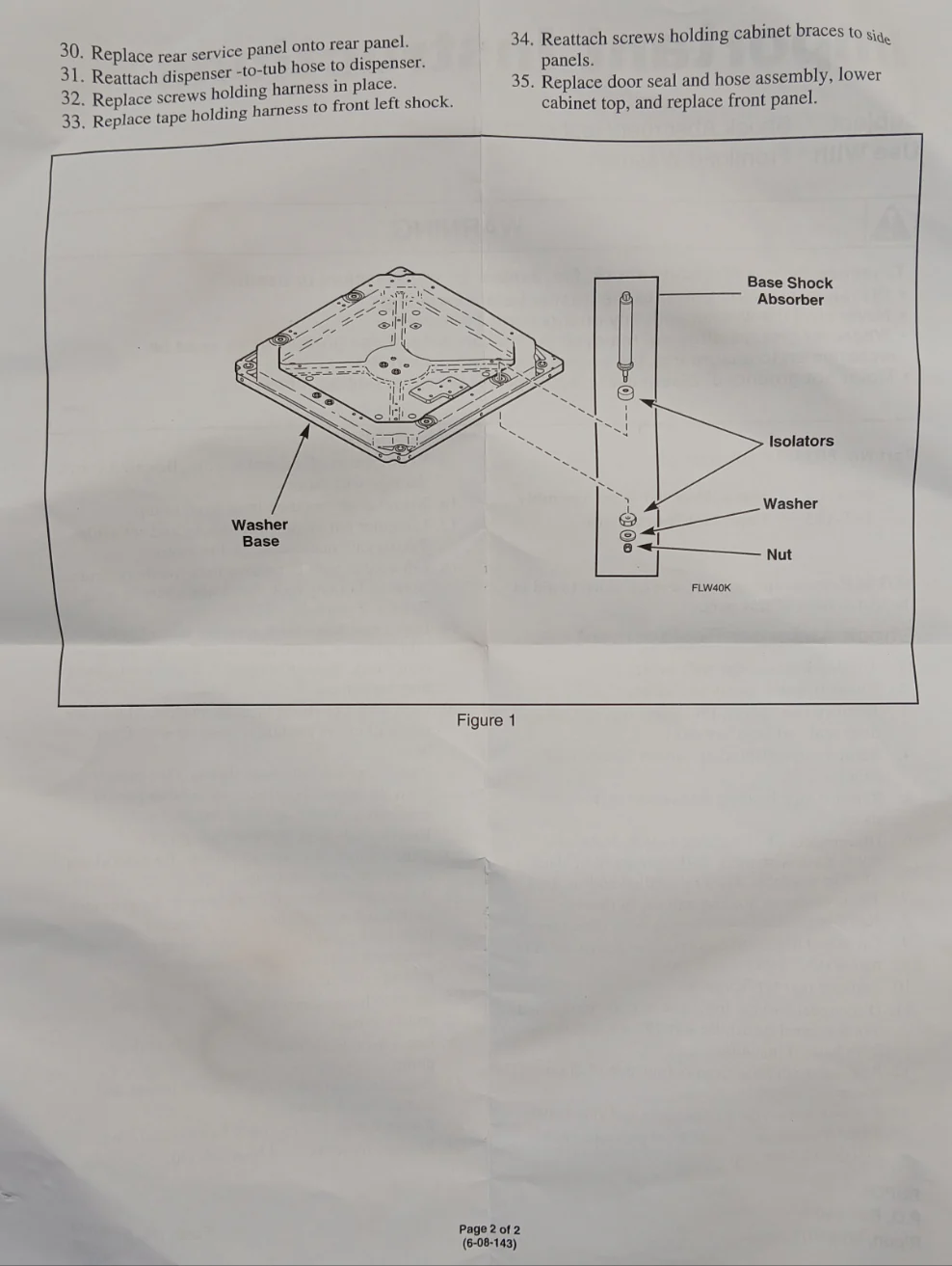 807875 Front Load Washer Shock Absorber Base Kit - Image 6