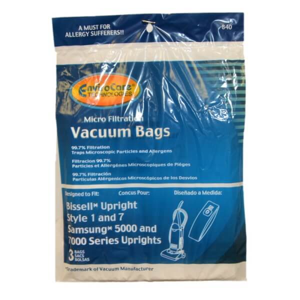 840 Vacuum bag, Micro Filtration 3pk