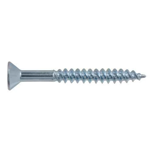 8x1-1/2 Flat Head Zinc Wood Screw (300/Box) - Image 2