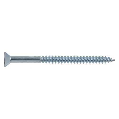 8x2-1/2 Flat Head Zinc Wood Screw (100/Box)
