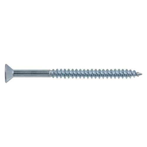 8x2-1/2 Flat Head Zinc Wood Screw (250/Box) - Image 2