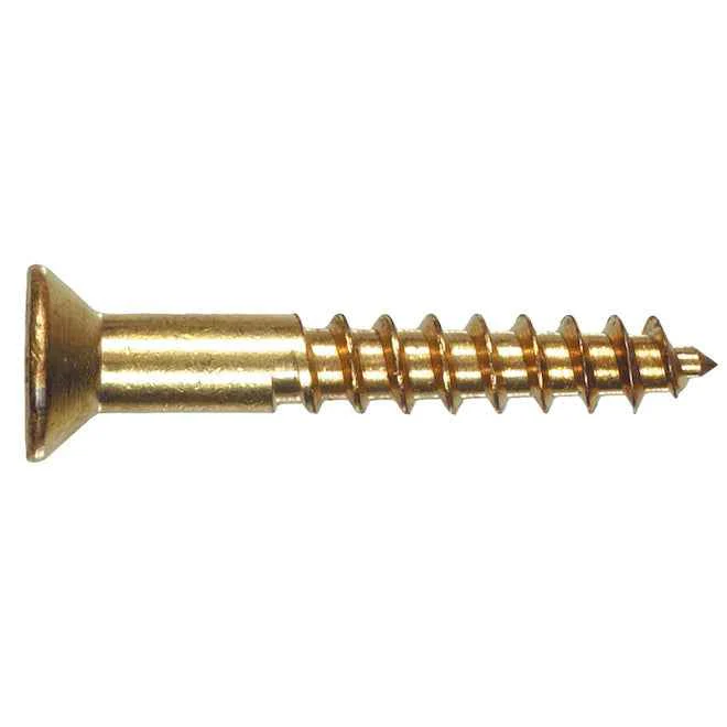 8x2 Flat Head Brass Wood Screw (20/Box)