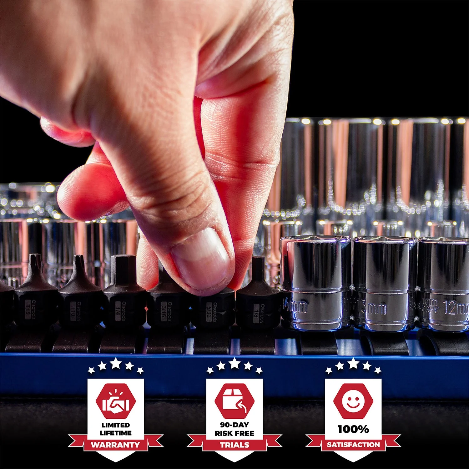 90-Slot Portable Aluminum Socket Tray - Image 13