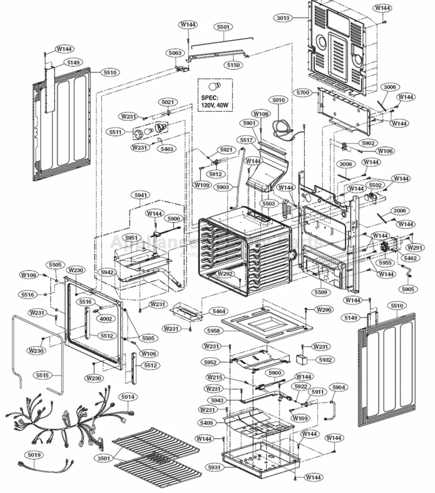 ABF72989802 Oven Burner Assembly