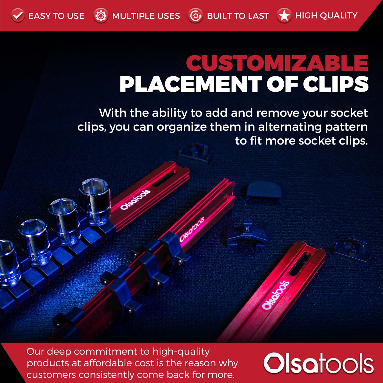 Aluminum Socket Organizer Rails with Locking End Caps - Image 102