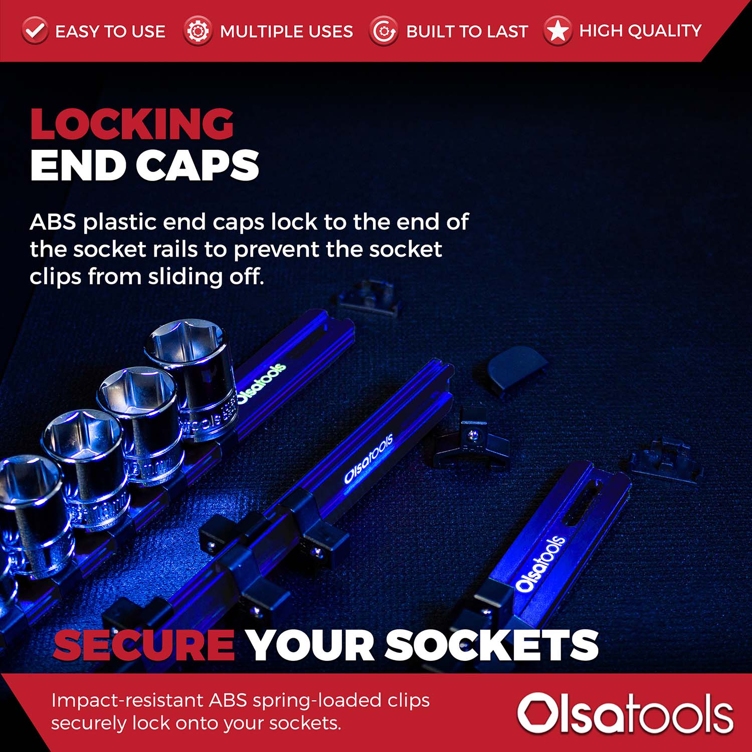 Aluminum Socket Organizer Rails with Locking End Caps - Image 105