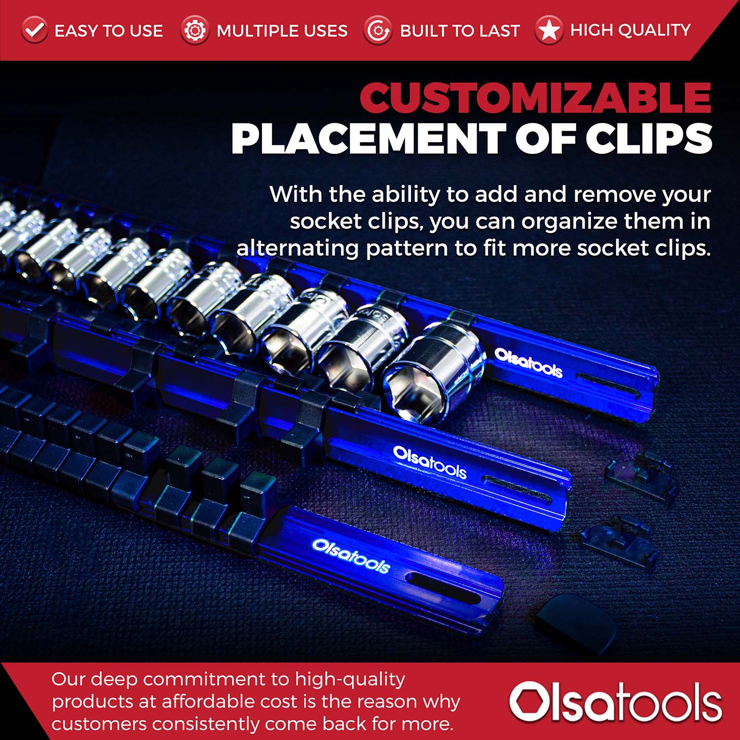 Aluminum Socket Organizer Rails with Locking End Caps - Image 106