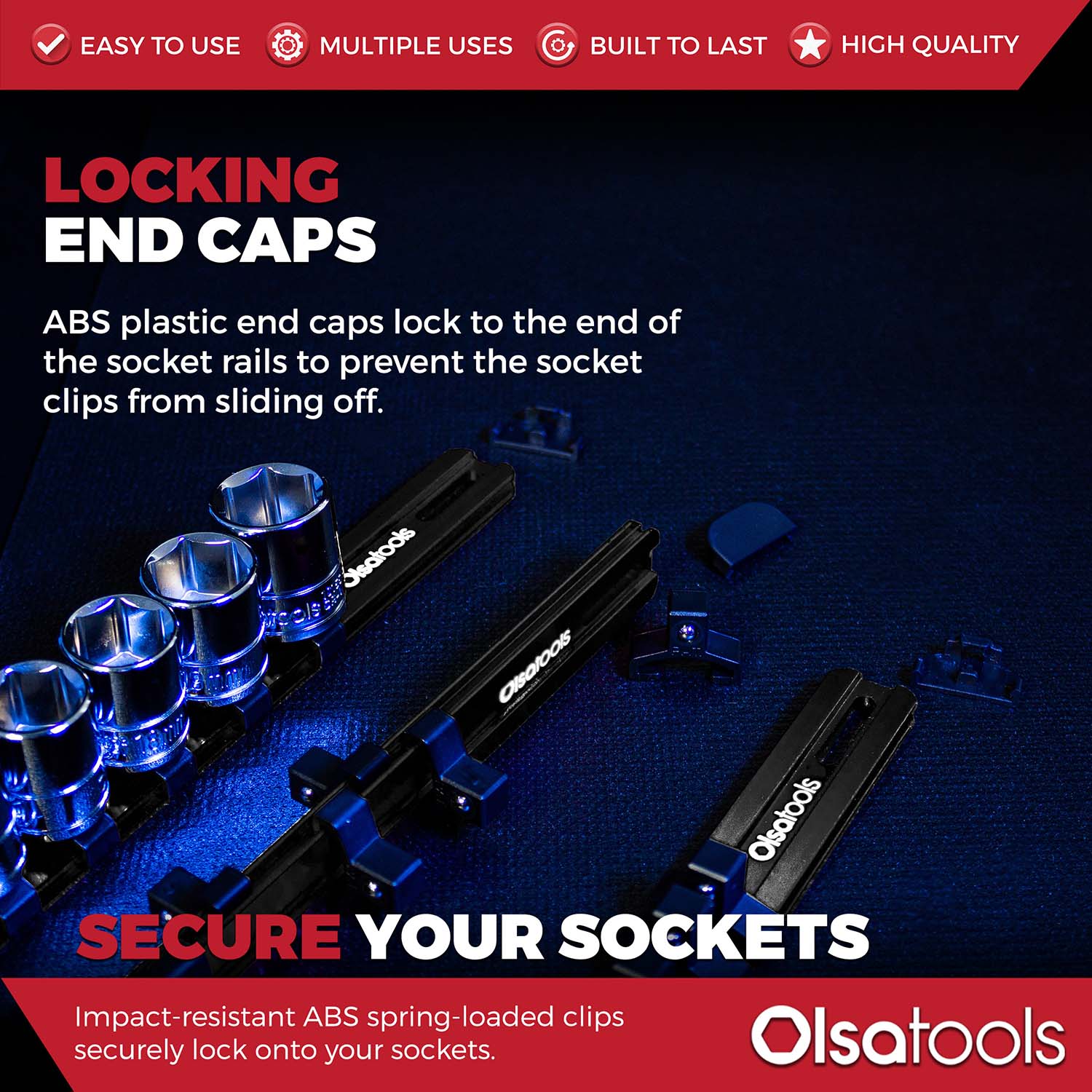 Aluminum Socket Organizer Rails with Locking End Caps - Image 109