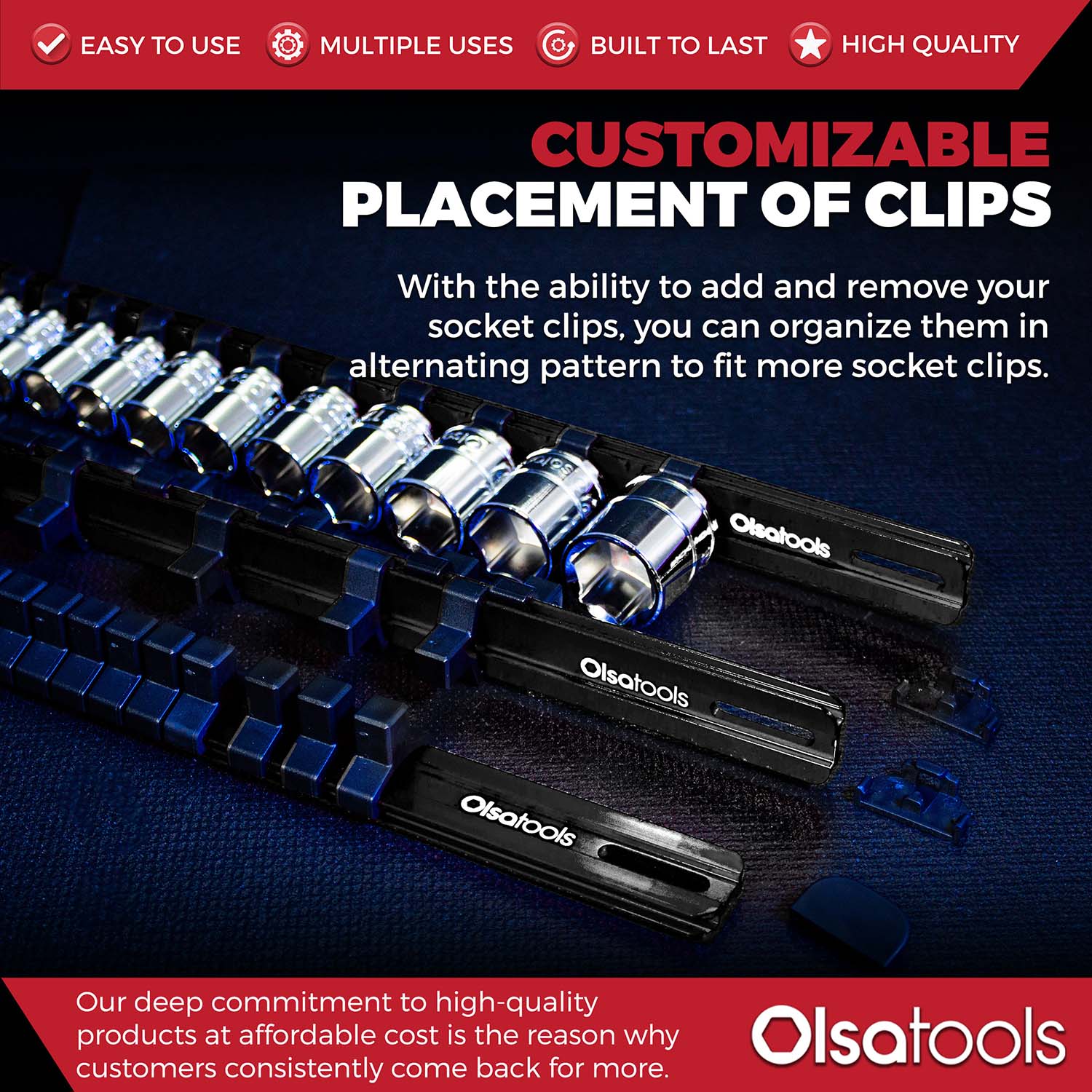 Aluminum Socket Organizer Rails with Locking End Caps - Image 110