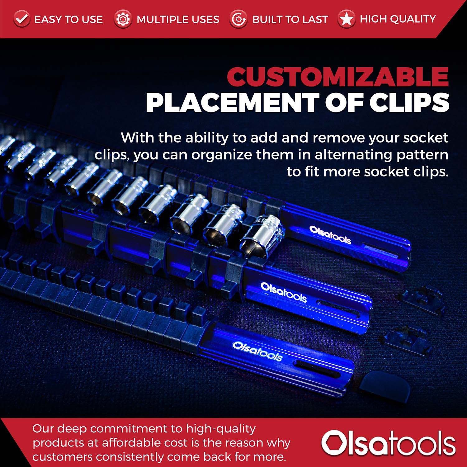 Aluminum Socket Organizer Rails with Locking End Caps - Image 130