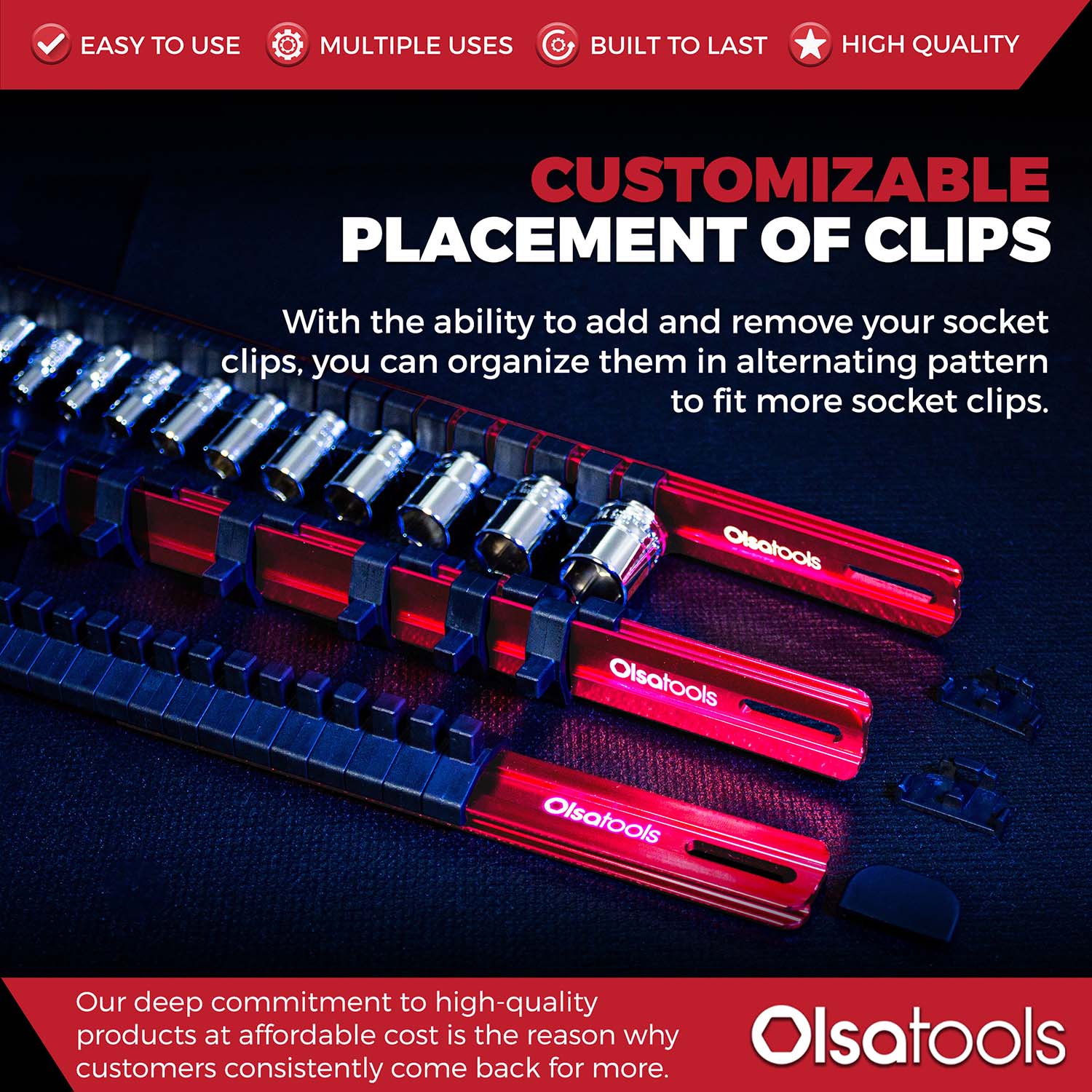 Aluminum Socket Organizer Rails with Locking End Caps - Image 138