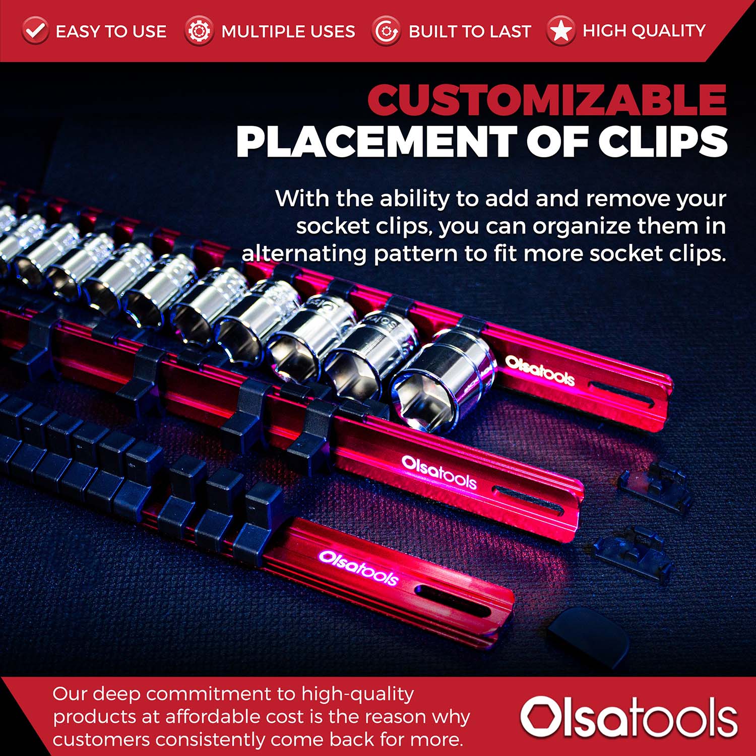 Aluminum Socket Organizer Rails with Locking End Caps - Image 150