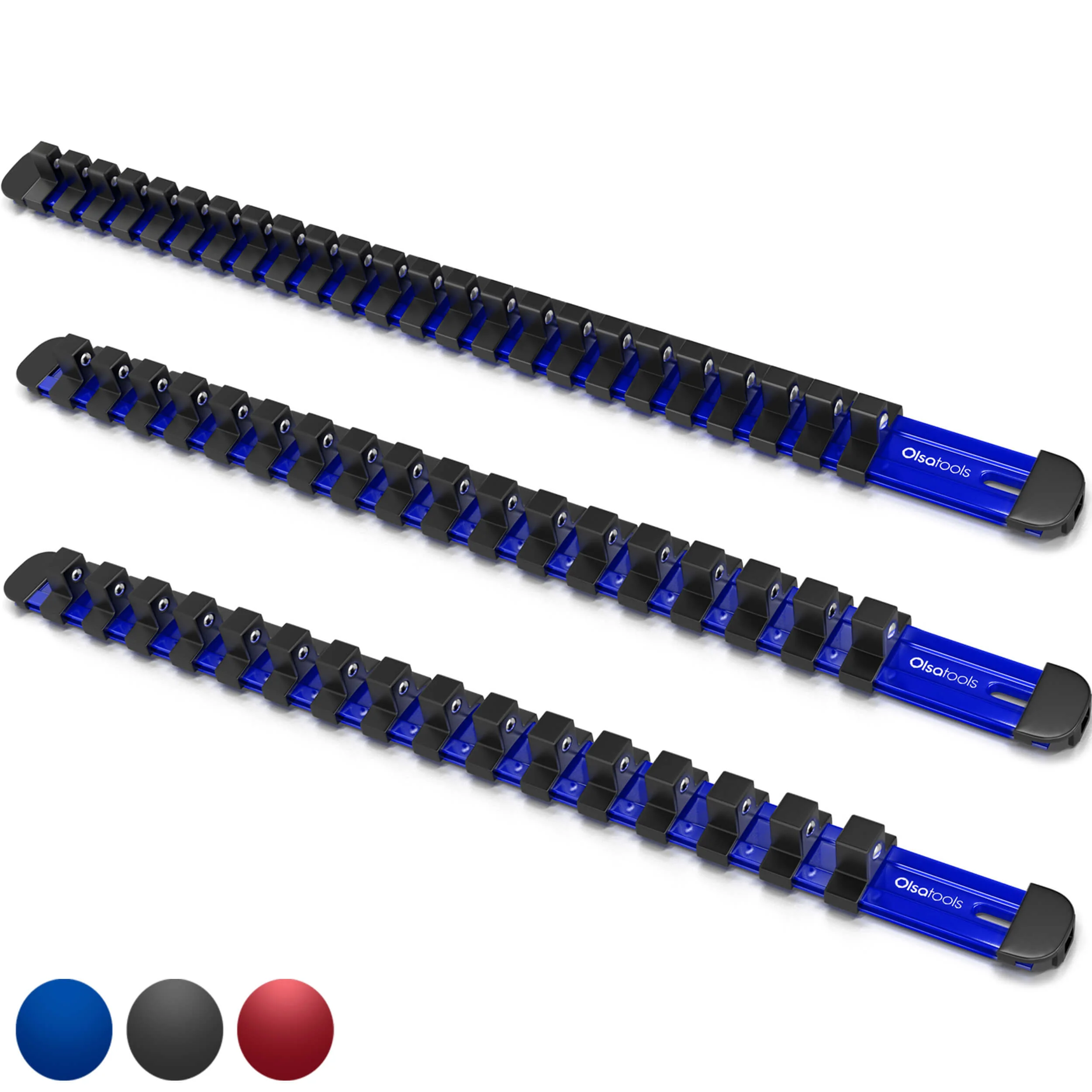 Aluminum Socket Organizer Rails with Locking End Caps - Image 2