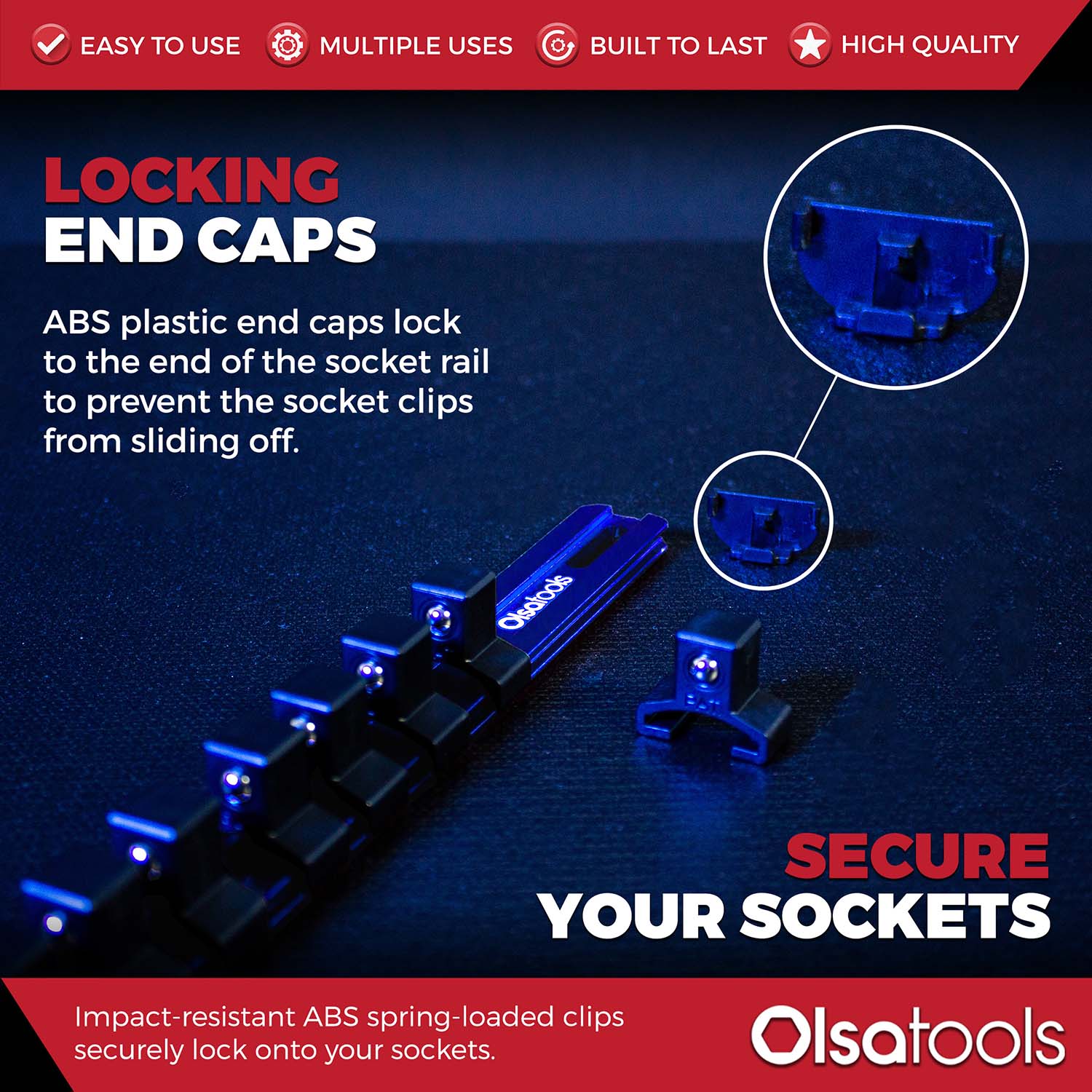 Aluminum Socket Organizer Rails with Locking End Caps - Image 37