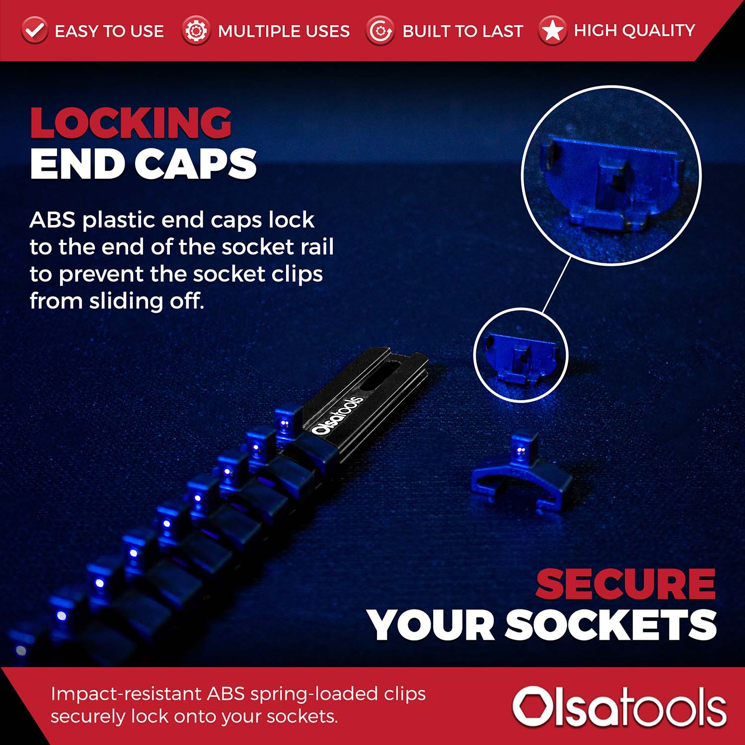 Aluminum Socket Organizer Rails with Locking End Caps - Image 45