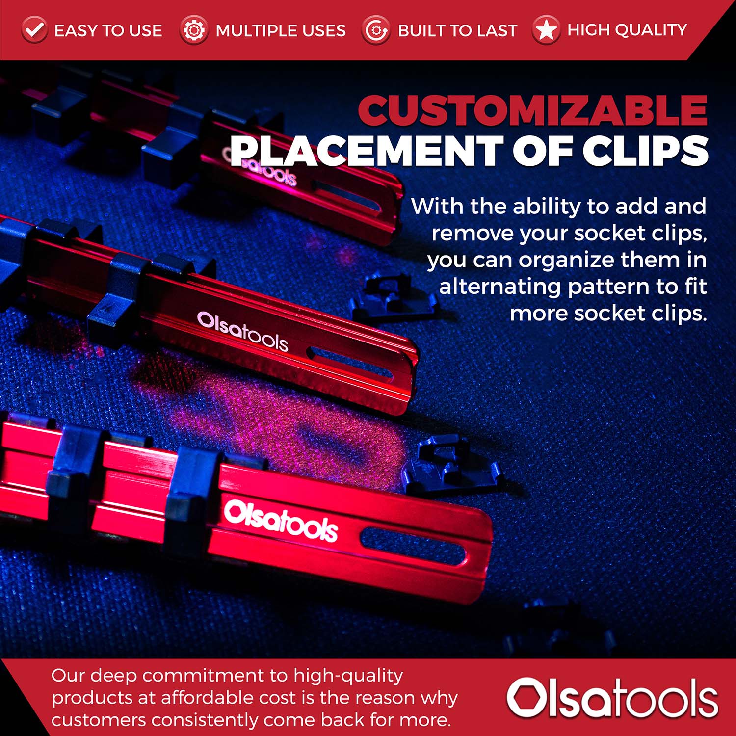 Aluminum Socket Organizer Rails with Locking End Caps - Image 78