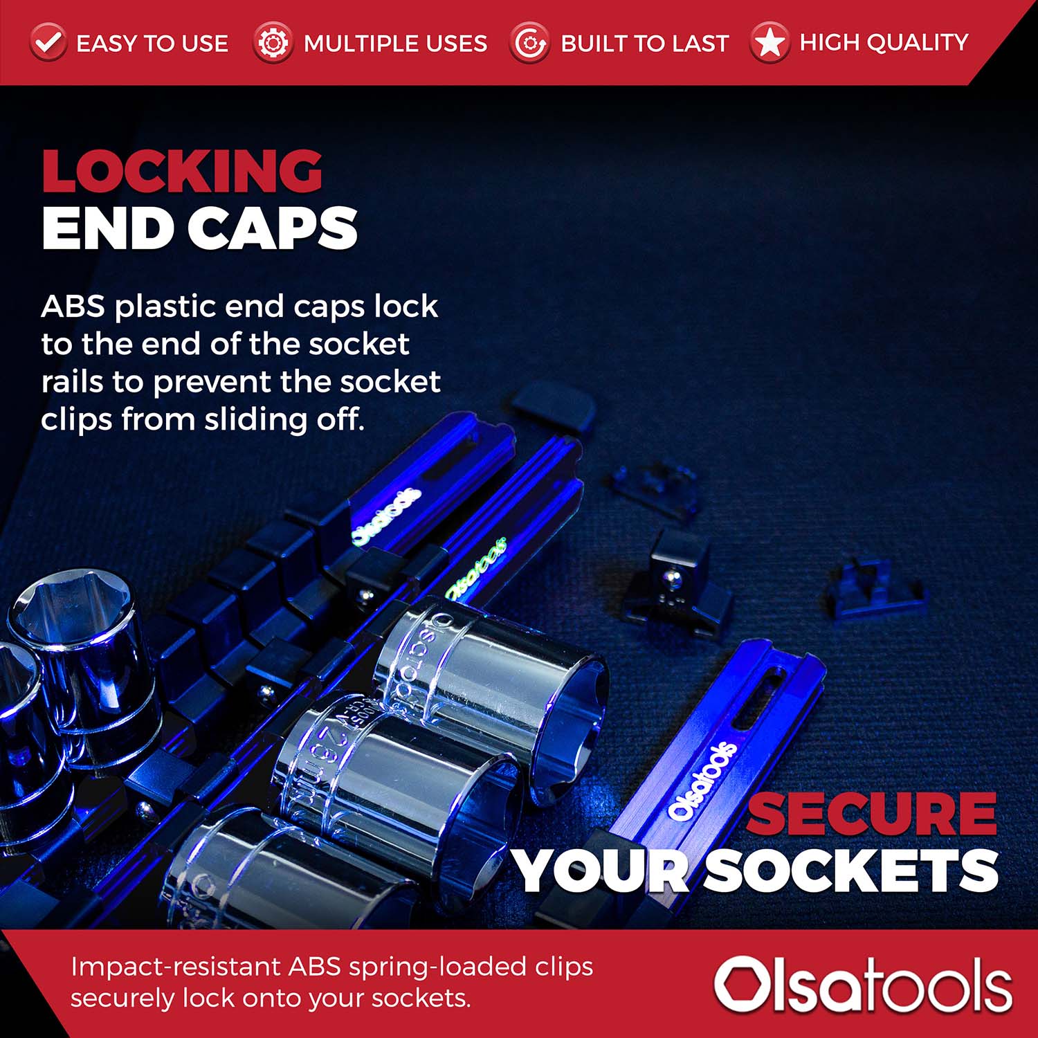 Aluminum Socket Organizer Rails with Locking End Caps - Image 81