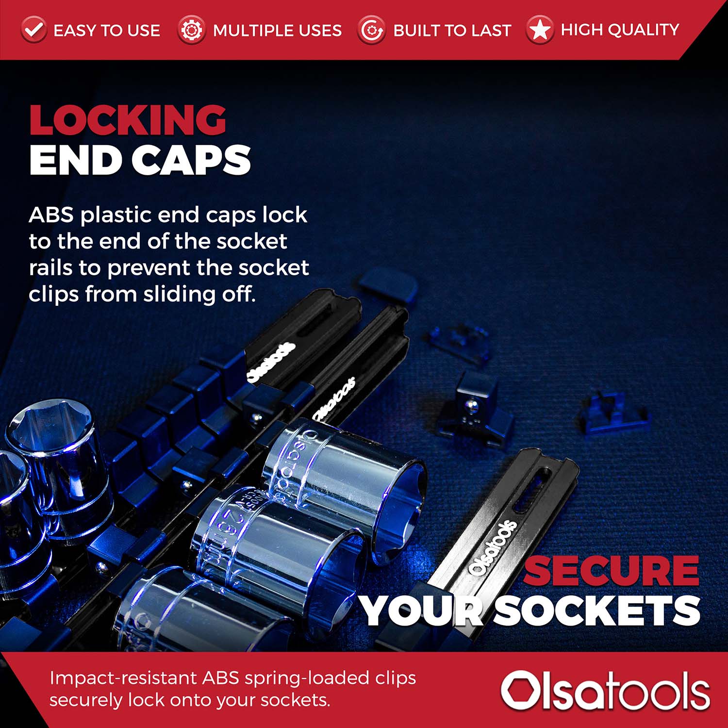 Aluminum Socket Organizer Rails with Locking End Caps - Image 85