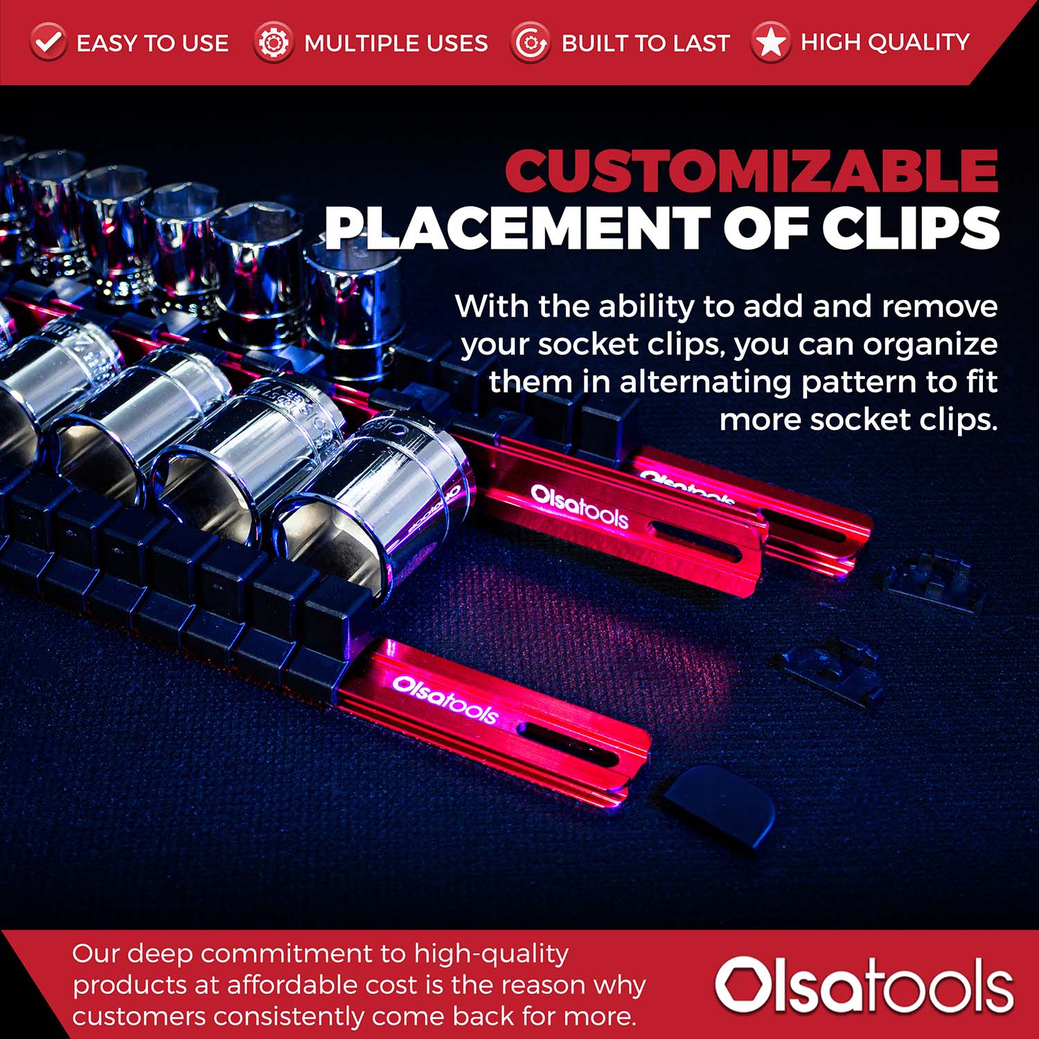 Aluminum Socket Organizer Rails with Locking End Caps - Image 90