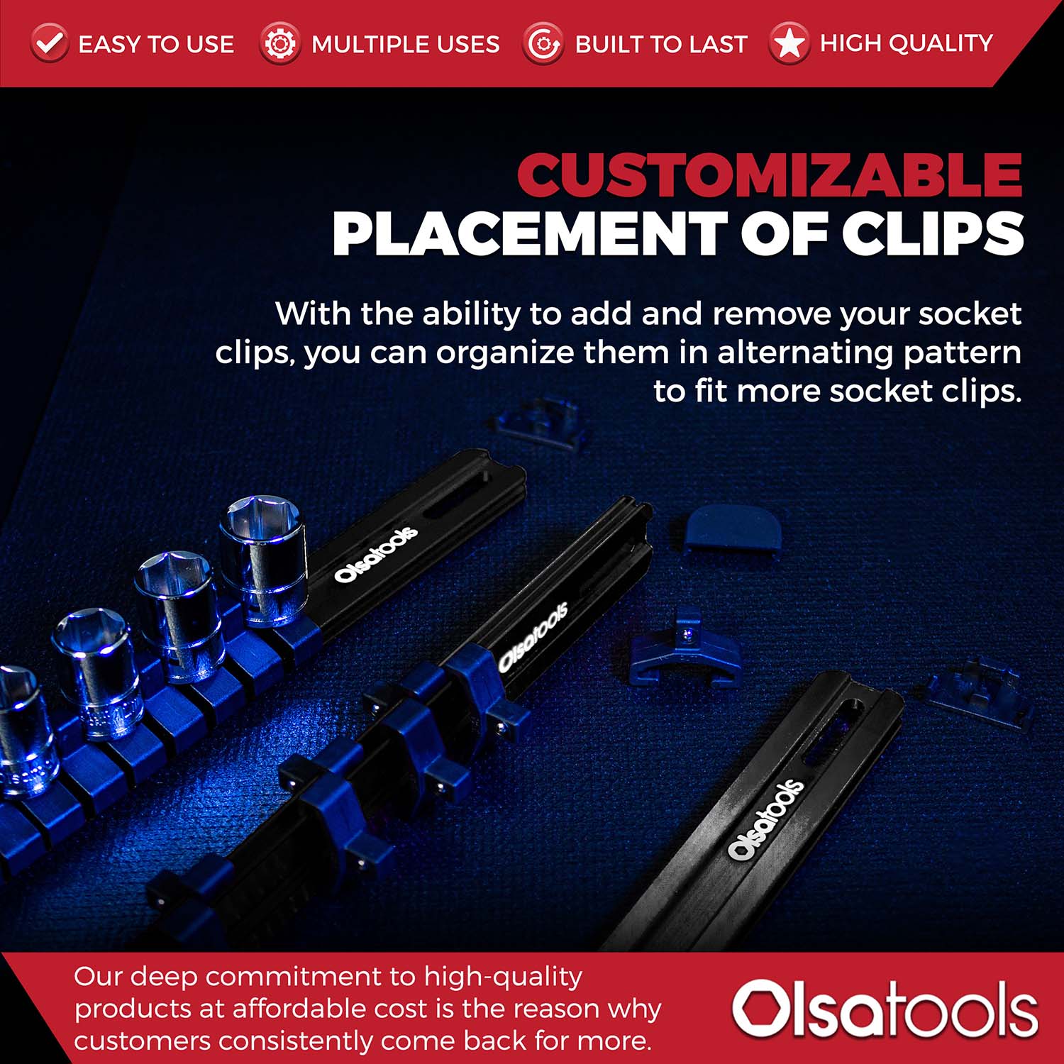Aluminum Socket Organizer Rails with Locking End Caps - Image 98
