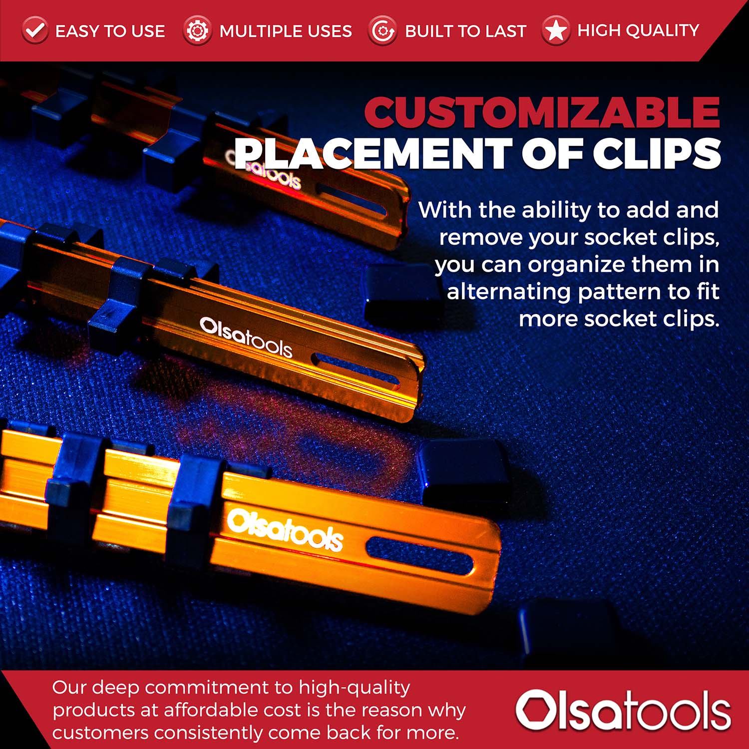 Aluminum Socket Organizer Rails With Rubber End Caps - Image 102