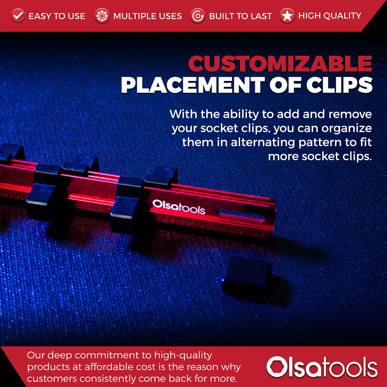 Aluminum Socket Organizer Rails With Rubber End Caps - Image 110
