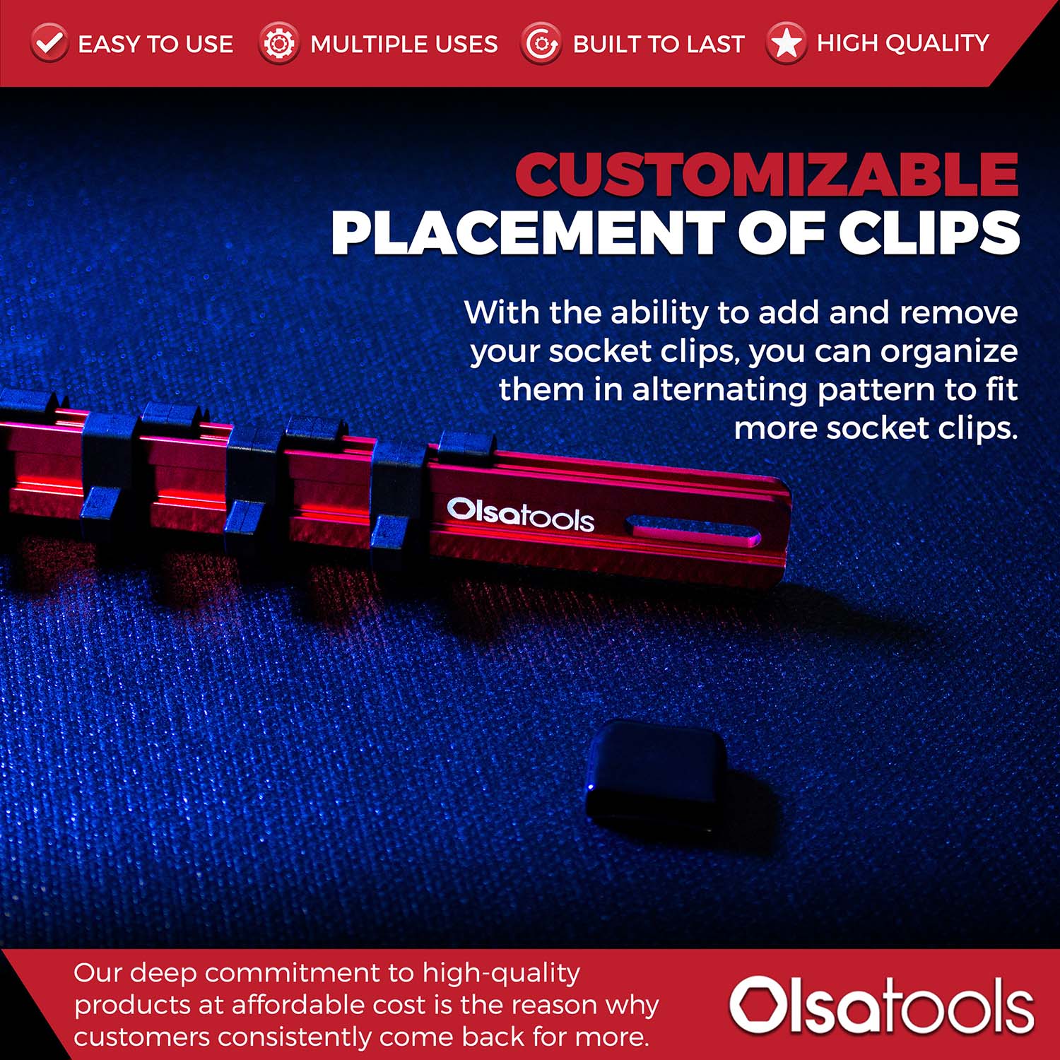 Aluminum Socket Organizer Rails With Rubber End Caps - Image 114