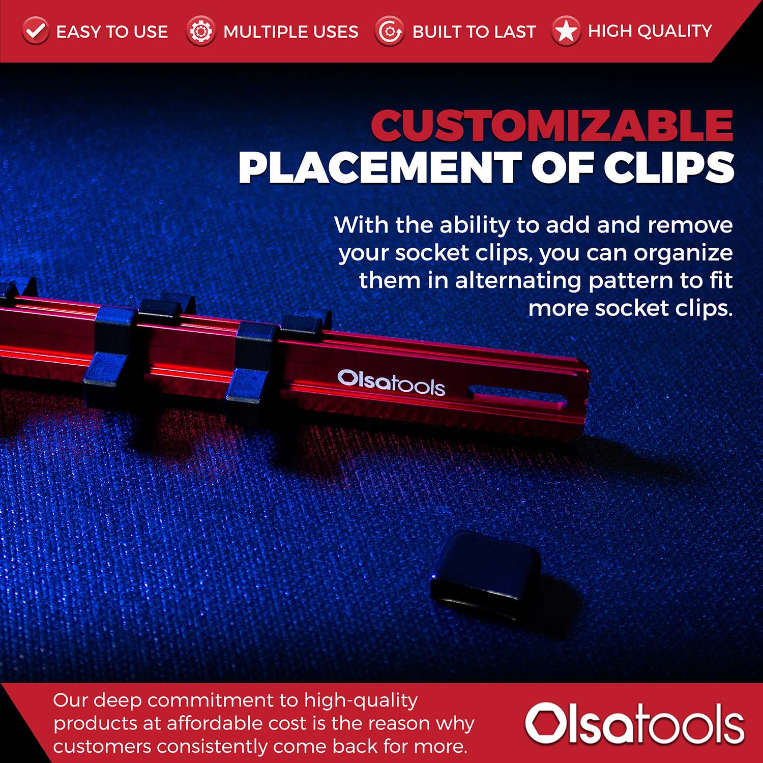 Aluminum Socket Organizer Rails With Rubber End Caps - Image 118